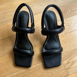 Black asos heel with straps 6.5